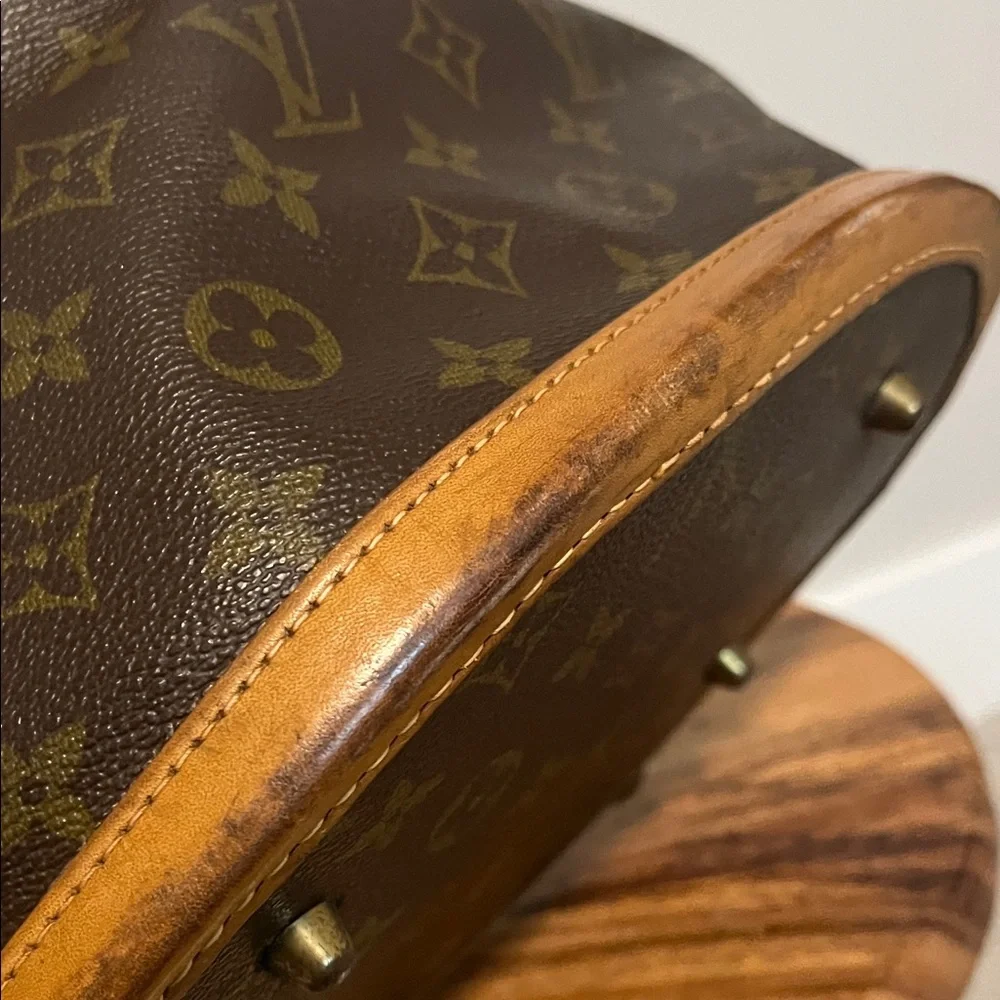 Louis Vuitton Vintage Brown Monogram Tote Bucket Bag - Picture 5 of 17